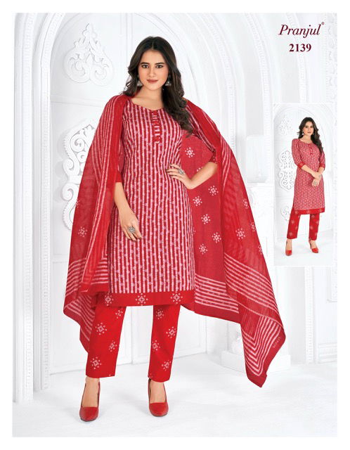 Priyanka Vol 21 By Pranjul Cotton Dress Material Catalog
